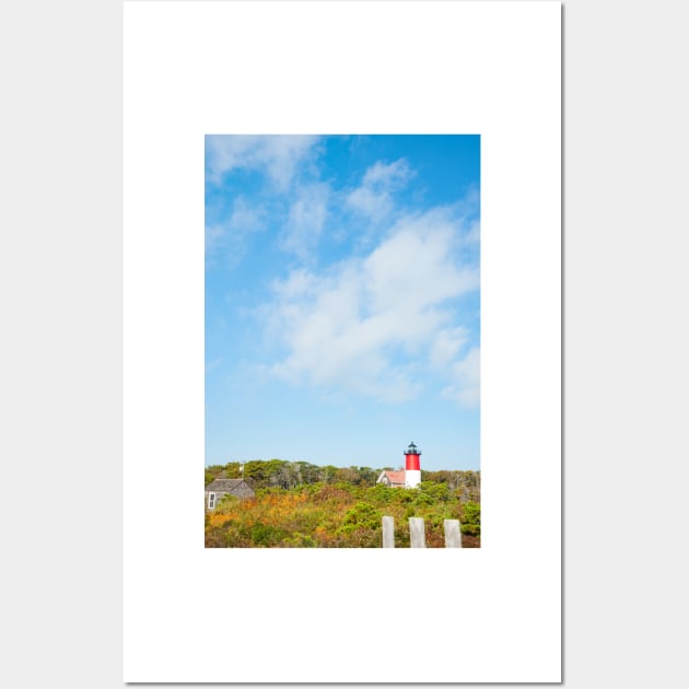 Nauset Beach,  Seashore and lighthouse. Cape Cod, USA.  imagine this on a  card or as wall art fine art canvas or framed print on your wall Wall Art by brians101